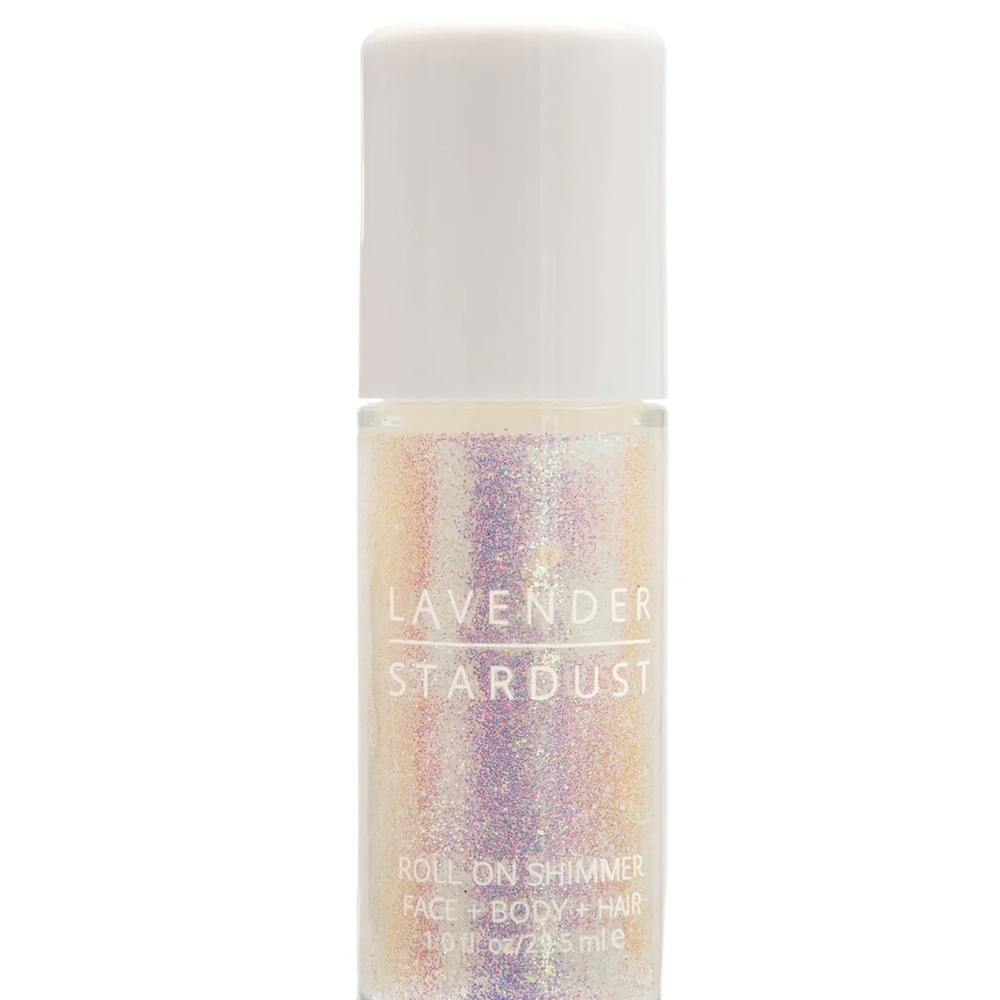 NWT LAVENDER STARDUST VEGAN FACE BODY HAIR ROLL-ON SHIMMER LOT OF 2